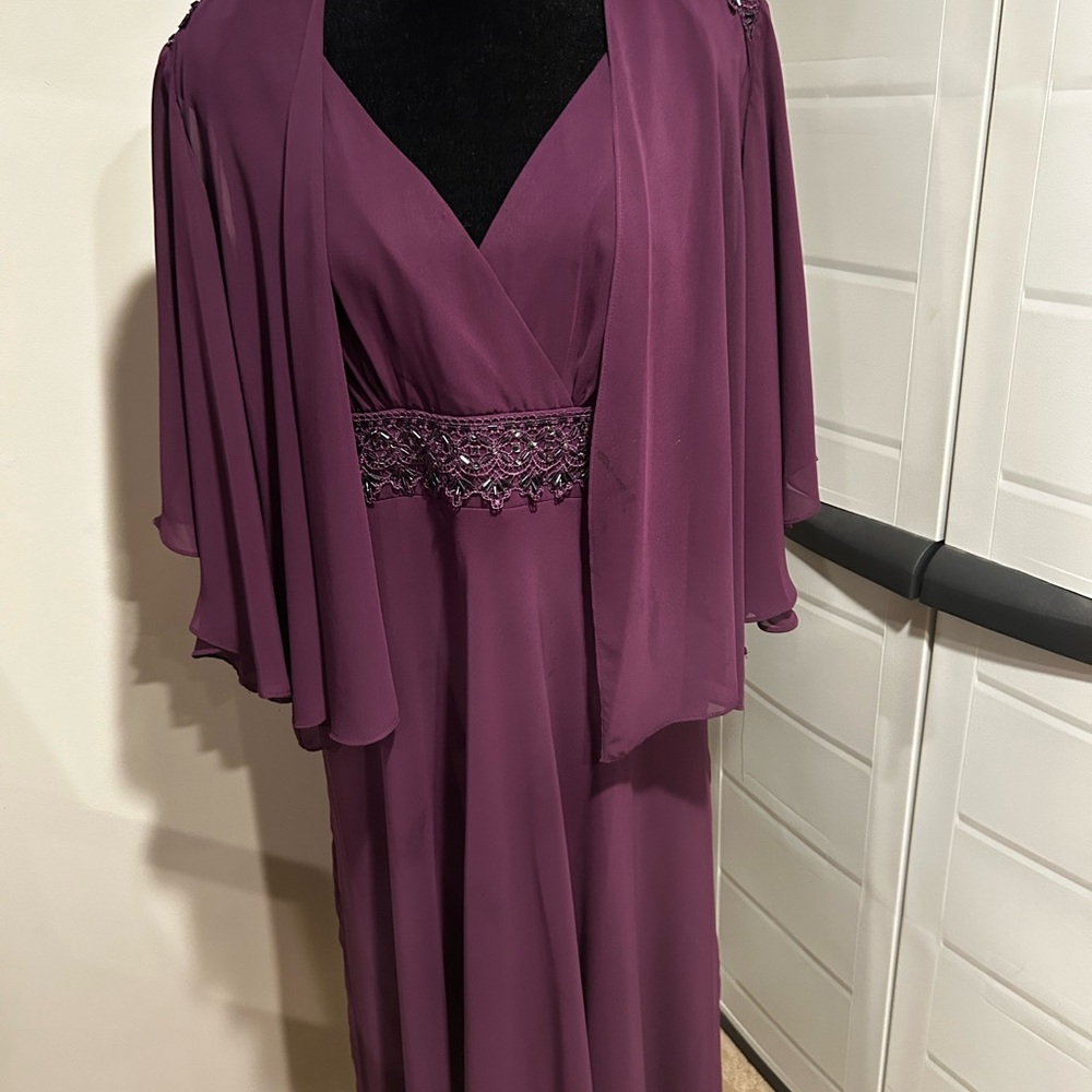 S.L. Fashions Elegant Plum Dress